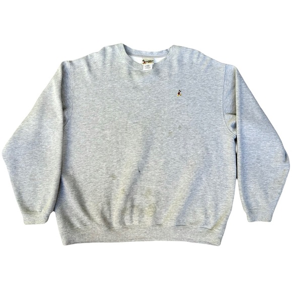 Vintage Gray Mickey Mouse Heavyweight Crewneck Sweatshirt
